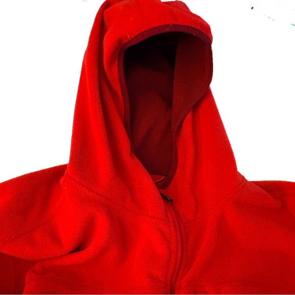 L.L.Bean Polartec® Windbloc Fleece Jacket Hoodie – Red – XXL – Unisex - Picture 12 of 13